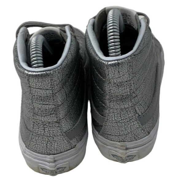 Vans SK8-Hi Top Shoes 721277 Shiny Silver White Gray 4.5 Mens or Womens 6 - Picture 8 of 10